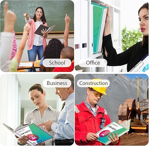 Miniatura 6 de Carpeta de 3 anillas 2 pulgadas anillo redondo carpeta de vista personalizable con bolsillos colores surtidos paquete de 4