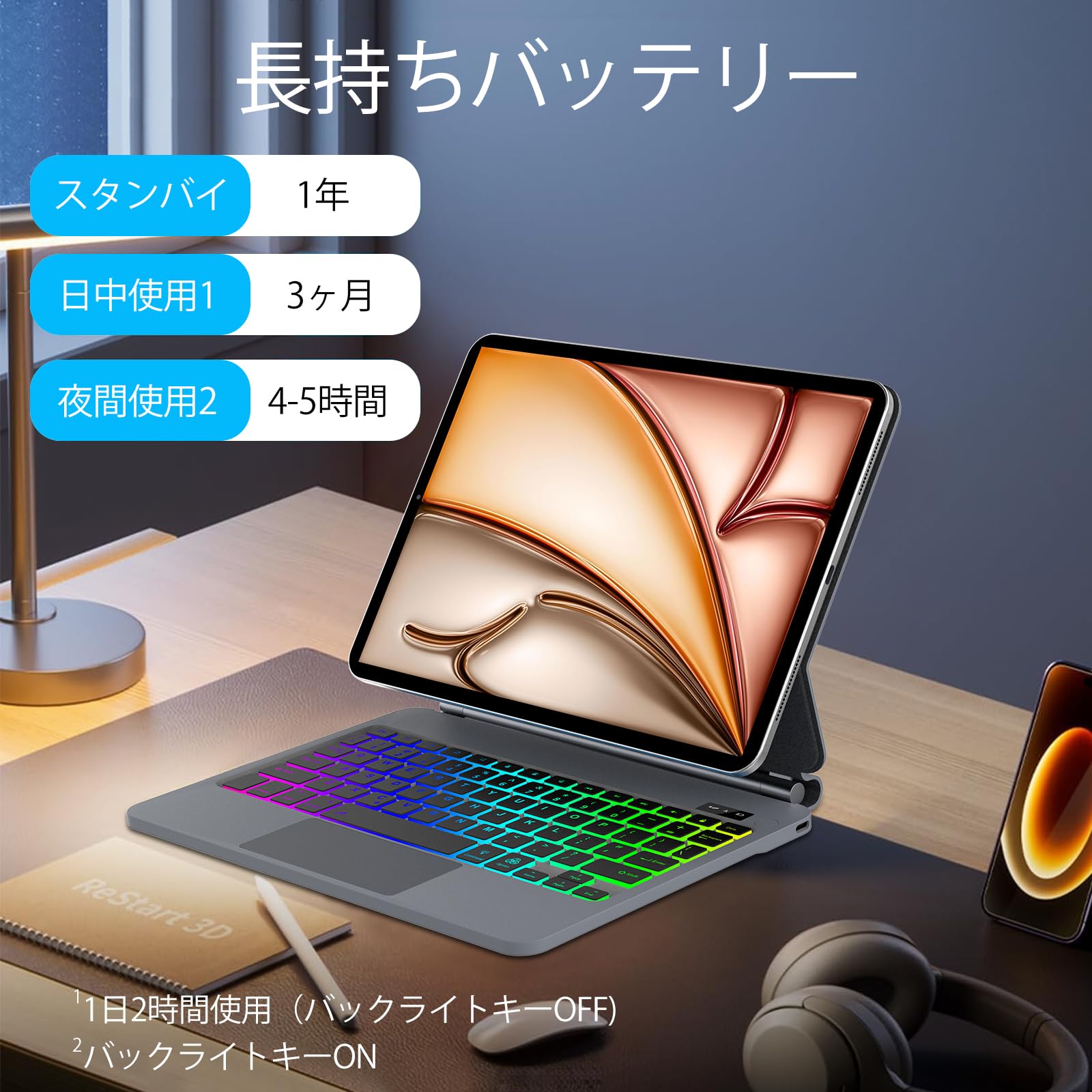 Apple  Magic Keyboard（2025年モデル・最新） Apple、パワフルなM3チップを搭載したiPad Airと新しいMagic