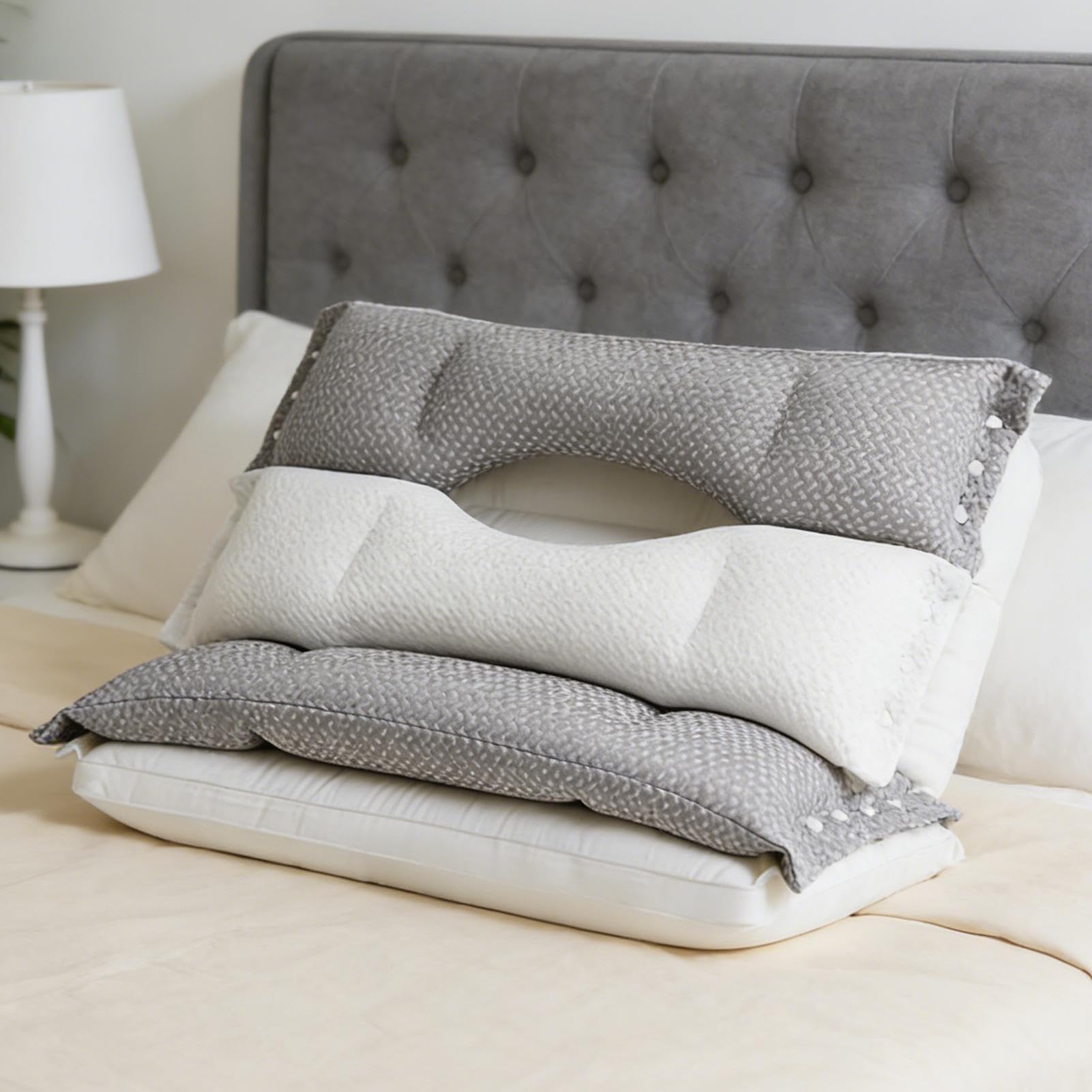 Almohada de descanso adaptativa – Cojín de apoyo postural, almohadilla de alineación de la cabeza, estructura terapéutica de equilibrio corporal, estructura de innovación del sueño, diseño de gestión