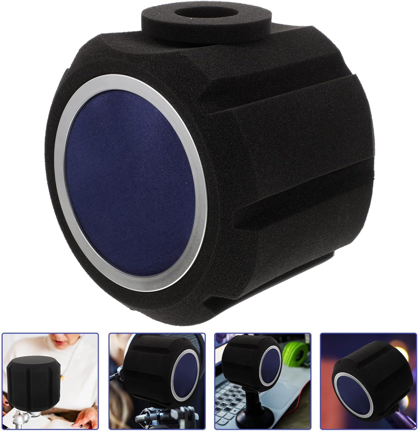 KICHOUSE Sponge Microphone Cover Lightweight Sound-absorbing Windscreen for Noise Reduction Recording Singing and Broadcasting for Microphones