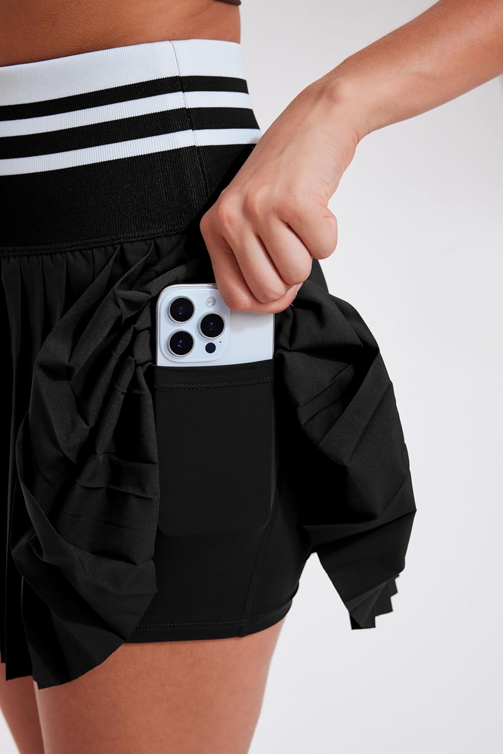Airfree Pleated Tennis Skirts for Women High Waisted Golf Skort Skirt with Short Athletic Workout Skorts with Pockets - Image 5