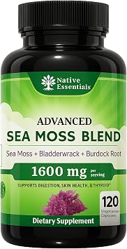 Sea Moss Complex 1600mg - Thyroid Immunity Skin Support