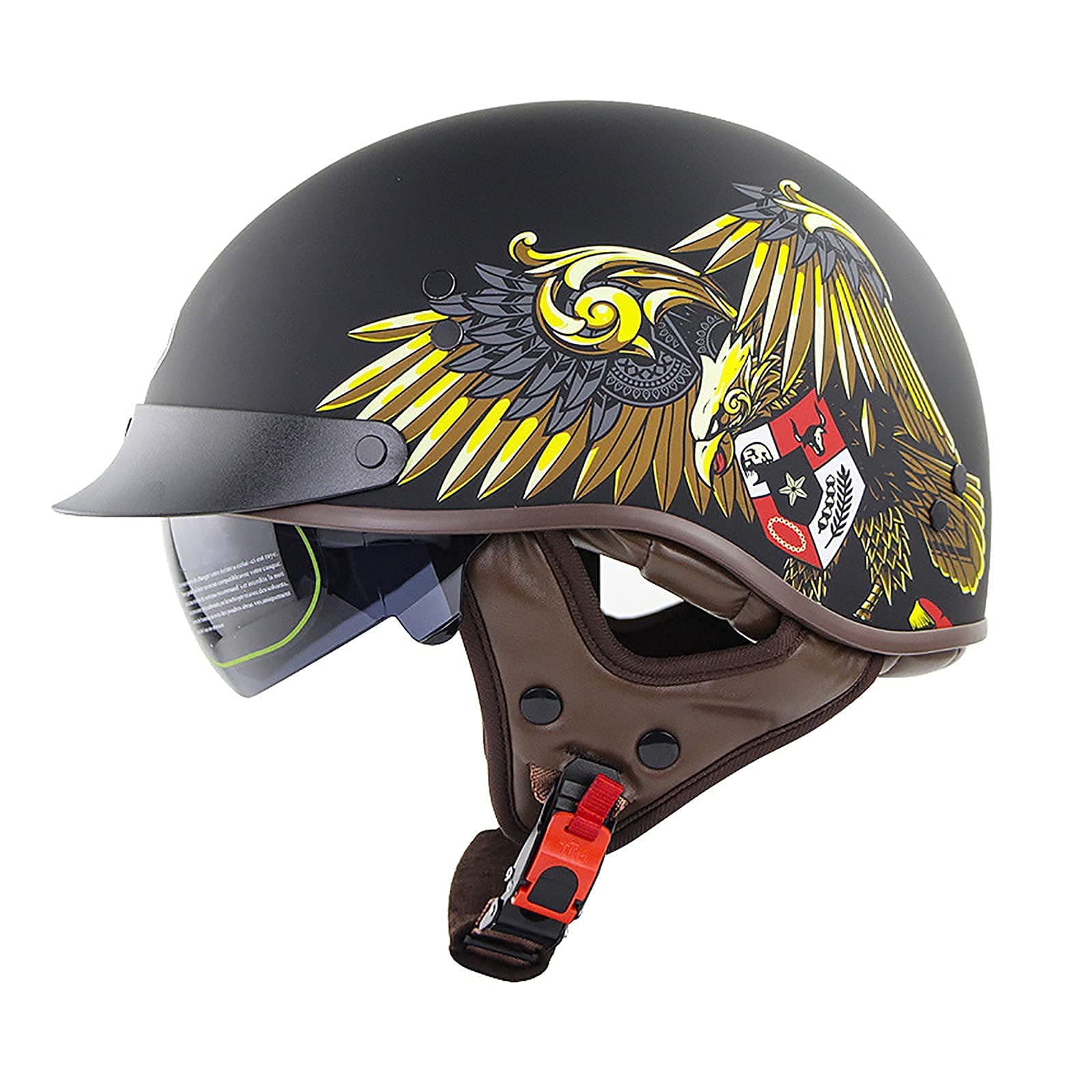 Casque de moto rétro jet-helmet XL aux finitions soignées vintage