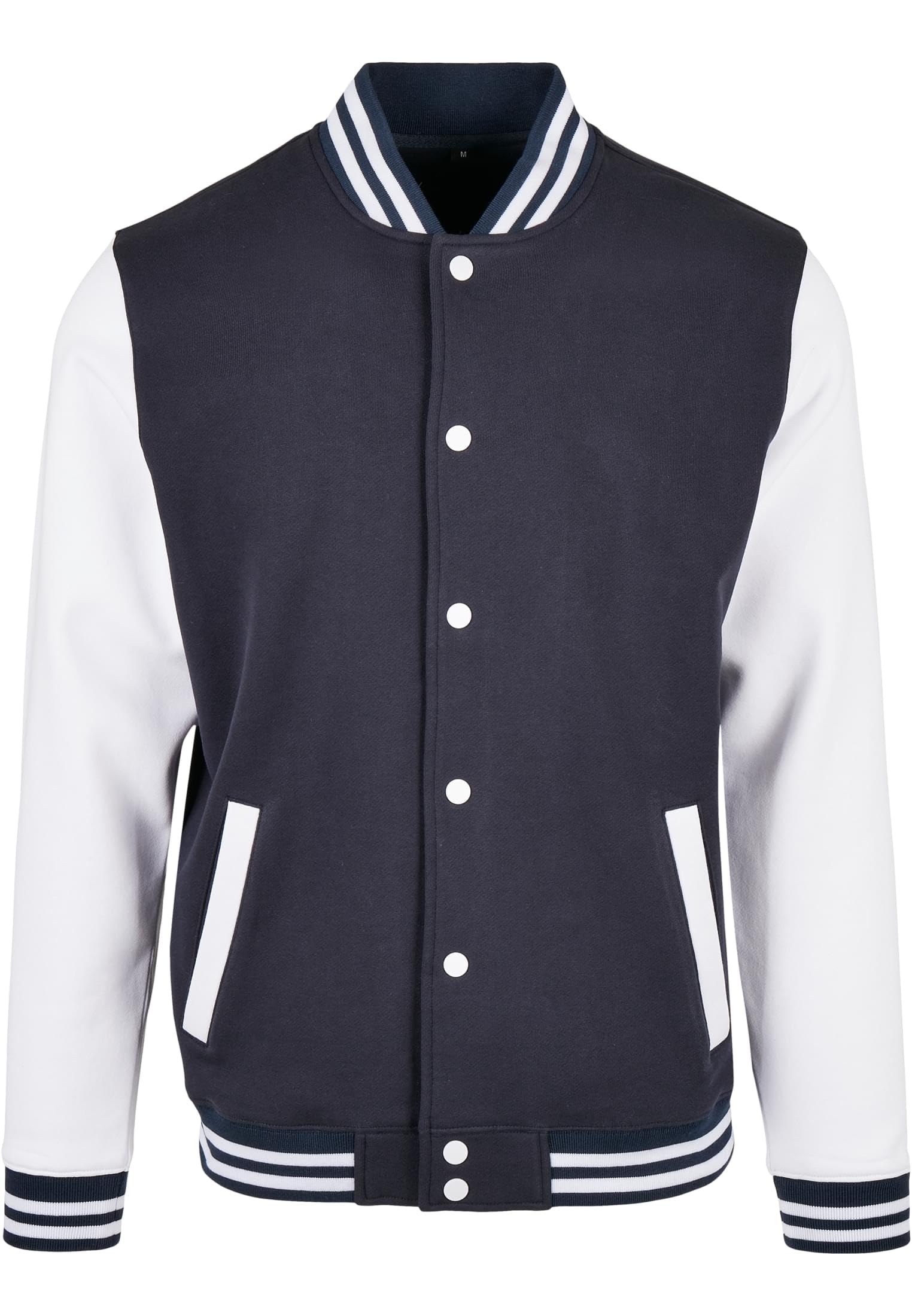 Build Your Brand Men's Jacket, Navy/White, 3XL