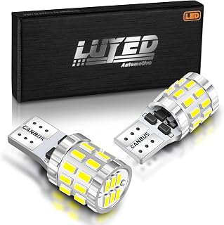 LUYED 194 LED Bulb Xenon White 9-30v Canbus Error Free W5W 168 2825 Led Bulbs for Dome Map Door Courtesy Trunk Parking License Plate Lights,Pack of 2