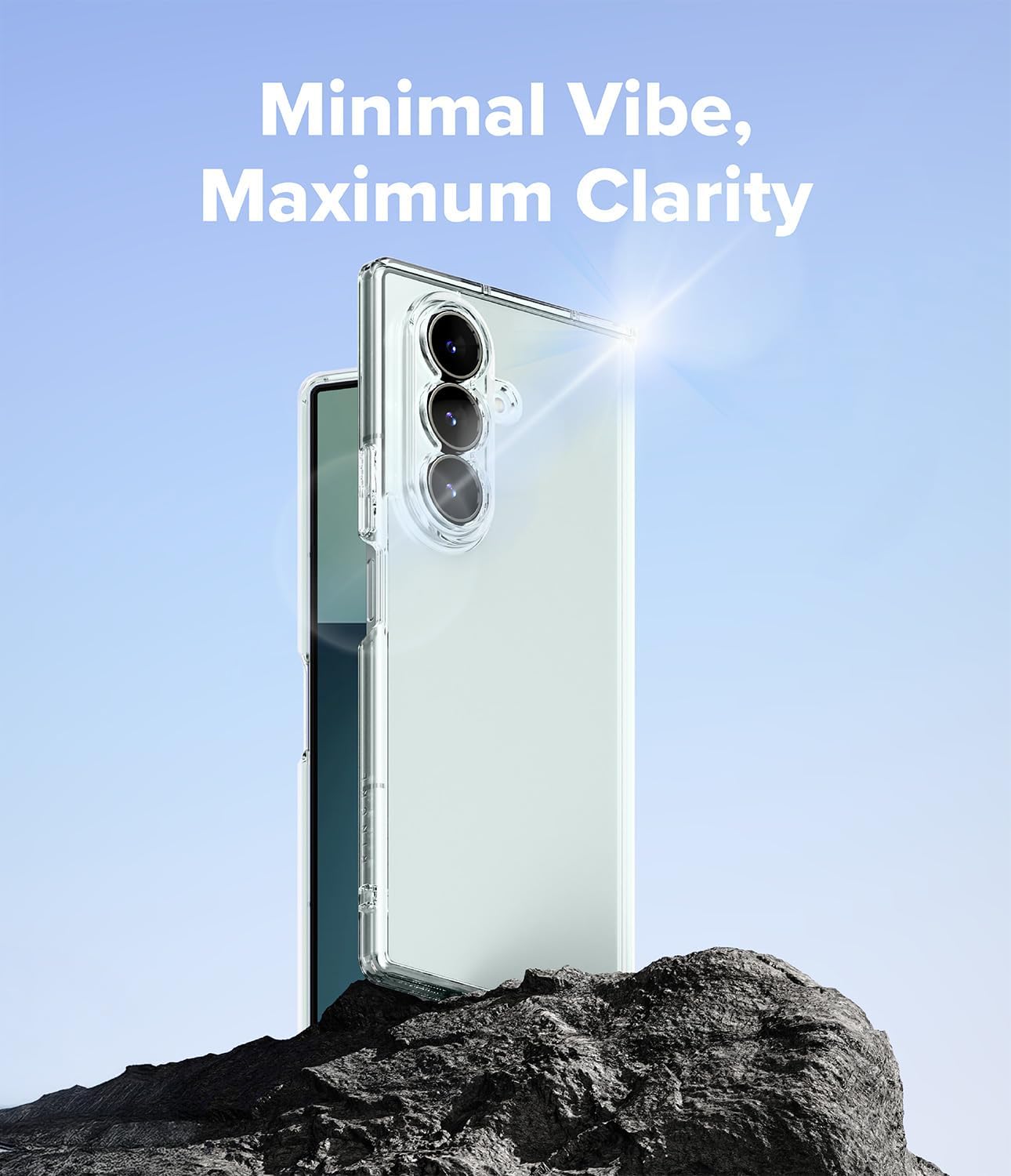 Ringke Fusion for Samsung Galaxy Z Fold 7 Case [Always Look Classy] UV Coating for Scratch & Discoloration Resistant, Shockproof Air Pockets - Clear