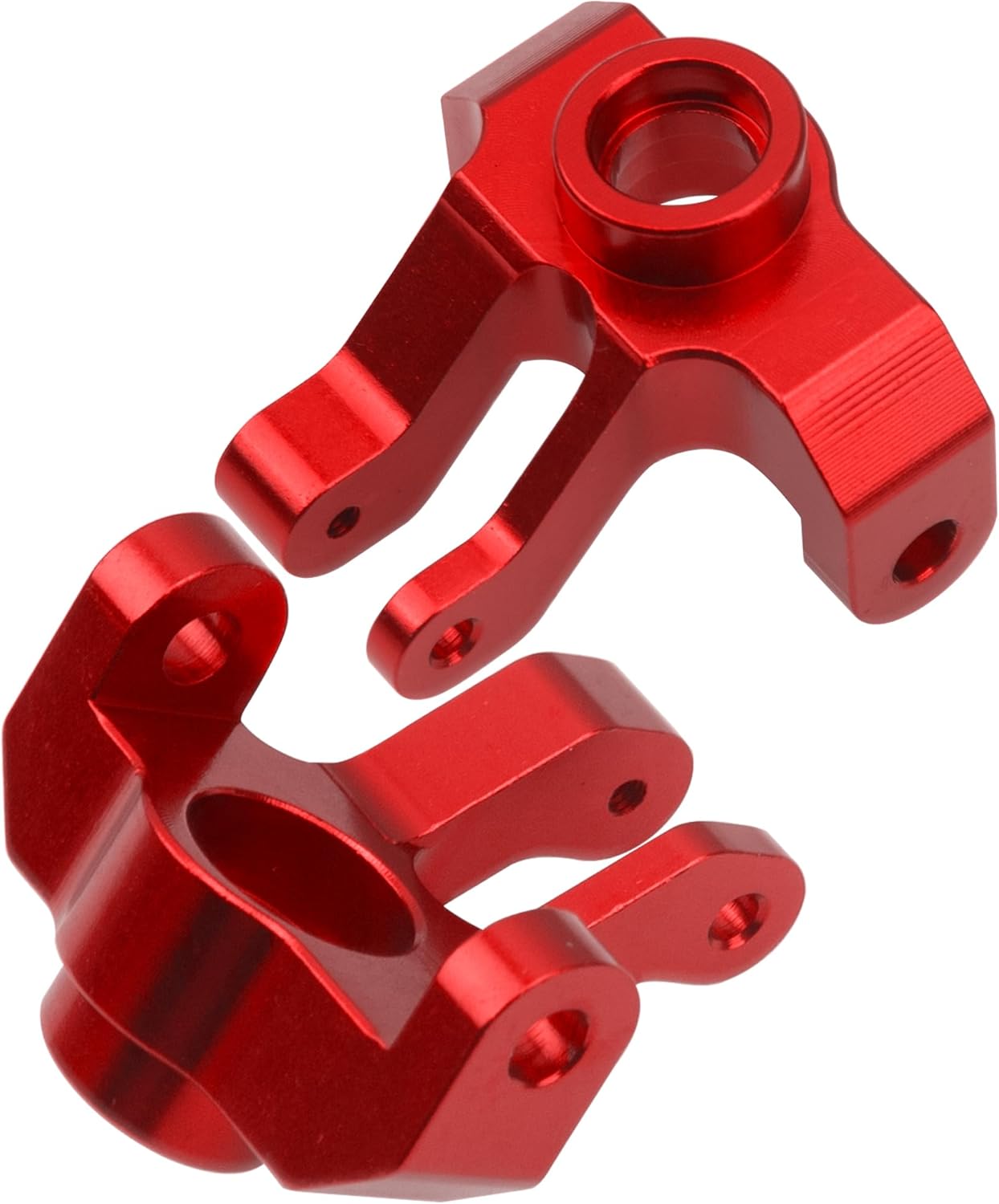 Metal C-Hubs Caster Blocks & Front Steering Blocks & Rear Stub Axle Upgrade Parts Compatible with MN128 MN86s MN86k MN86 G500 1/12 RC Crawler Car (Red)