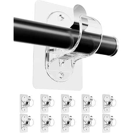 10-Pack Adhesive Curtain Rod Bracket: Simplicity at its Finest