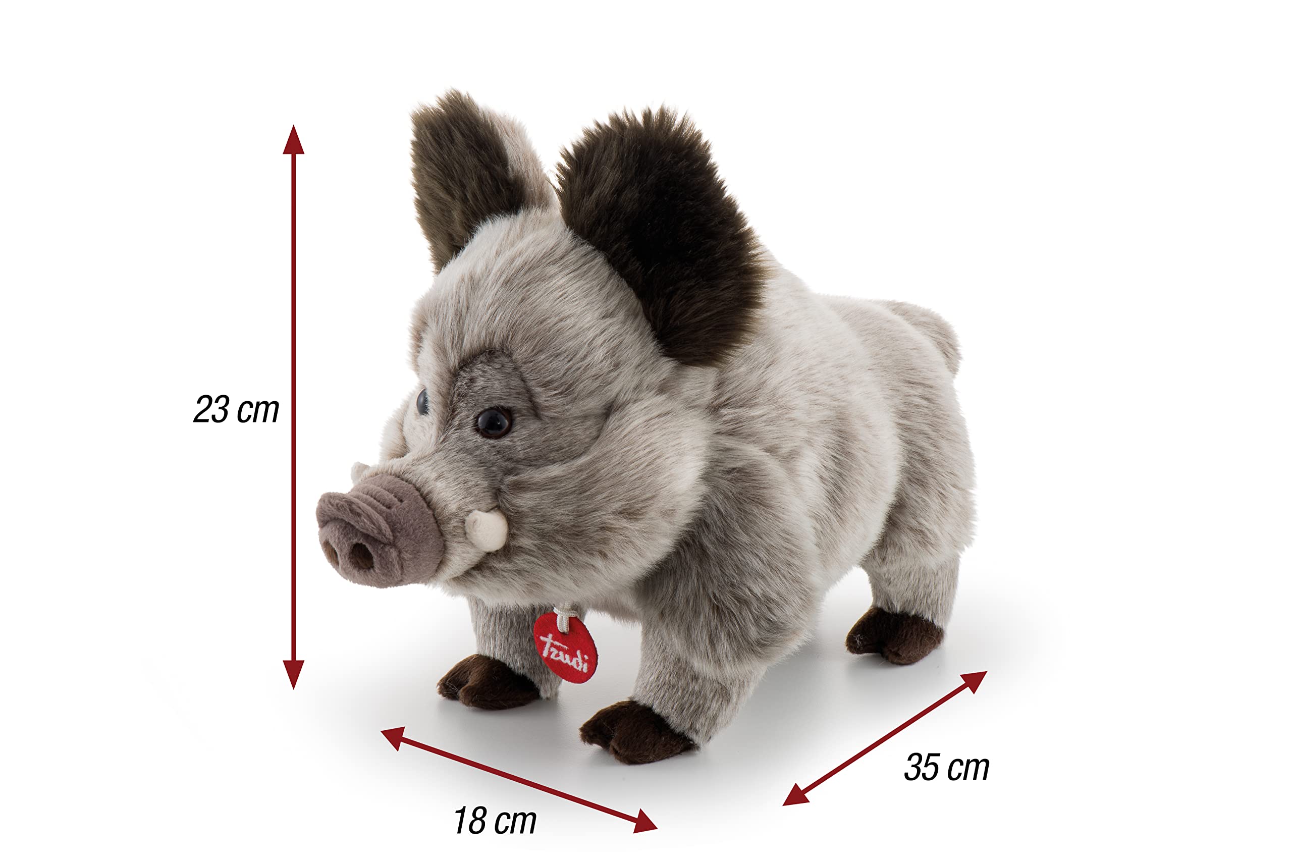 Trudi Jabalì Levante Conejo Jabalì Cerdo Park Collection Peluche. Animales del Bosque | 18x23x35cm Medida M | Colección Parque Stelvio | Modelo 24848