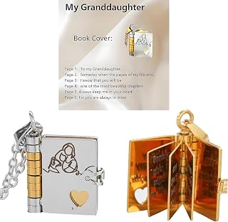 My Little Heart Book Necklace, Little Book Necklace Daughter with Box, Openable with 6 Pages Gifts of Love - Birthday, Graduation & Christmas Gift #1