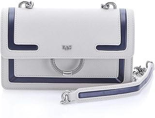 BORSA DA DONNA MINI LOVE BAG CON TRACOLLA IN METALLO ARGENTO E PELLE, FIBBIA CON MINI RONDINI. 1P21GE Y5F4. BIOSABORSE