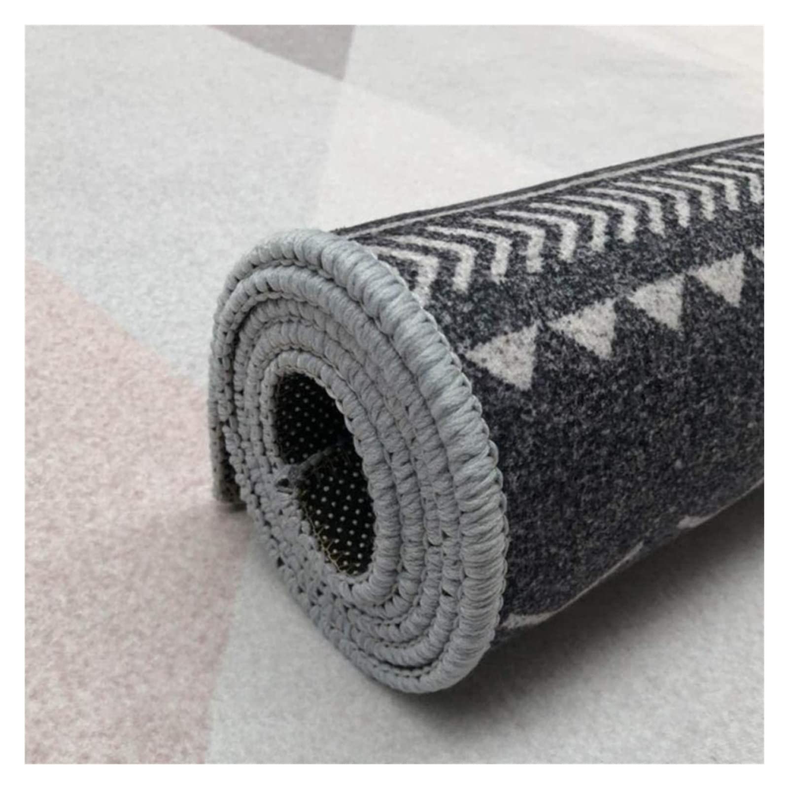 Teppich Wohnzimmer Teppich Waschbar Schlafzimmer Großflächige Teppiche Moderner Druck Bodenteppich Teppichen für Kinderzimmer(Dark Grey,80x120cm)