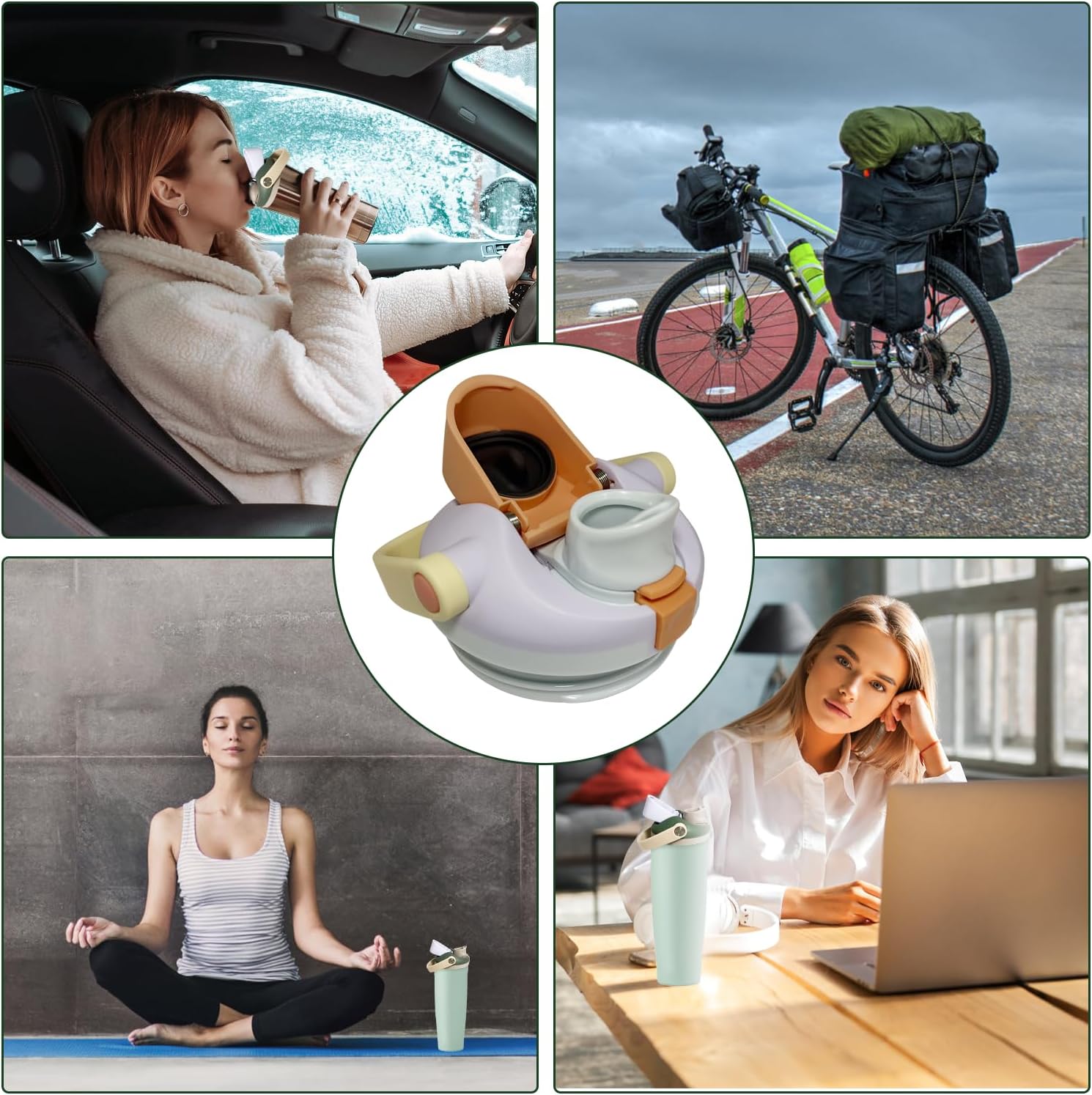 Replacement Lid for Owala FreeSip Sway Water Bottle,Replacement Accessories with Owala FreeSip Sway 40oz,Replacement Lid Accessory for Owala,Leak-Proof,BPA-Free(Purple) - Image 7