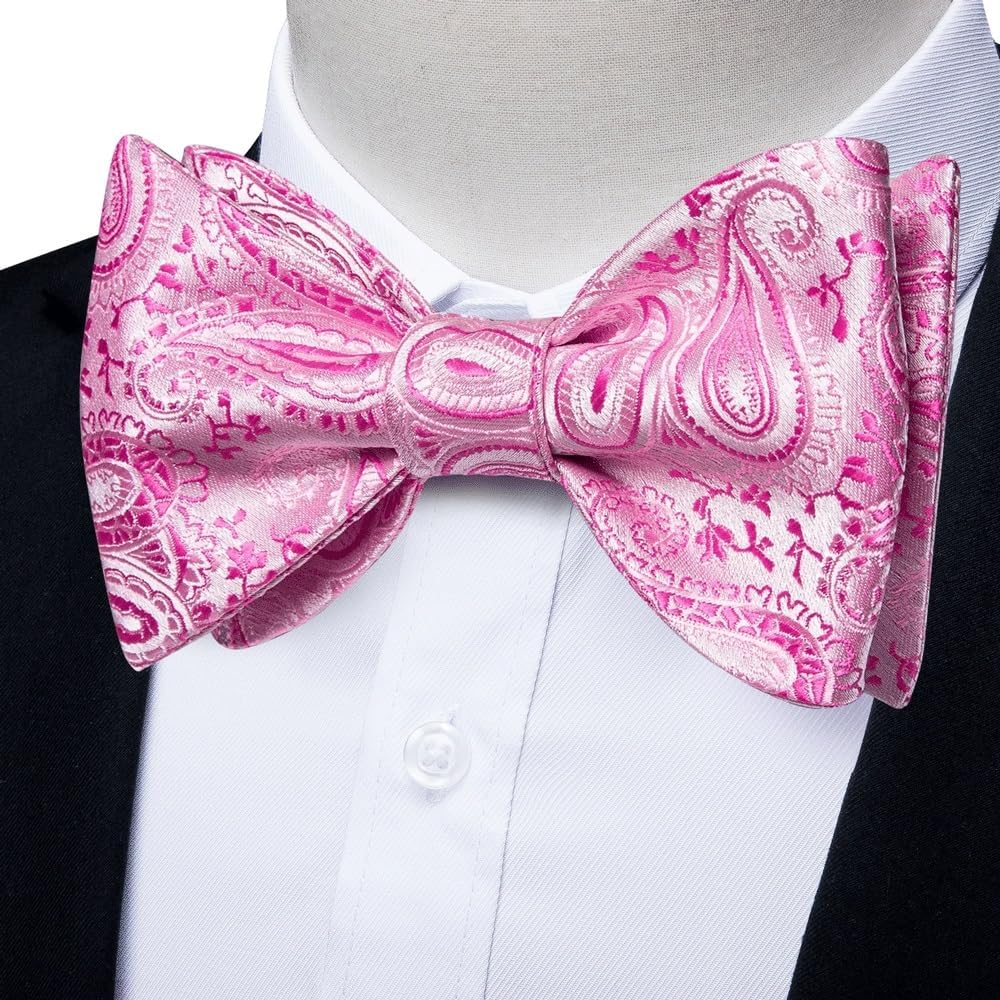 Paisley Bowties Party Nots Wedding Self-tie Hanky Cufflinks Set