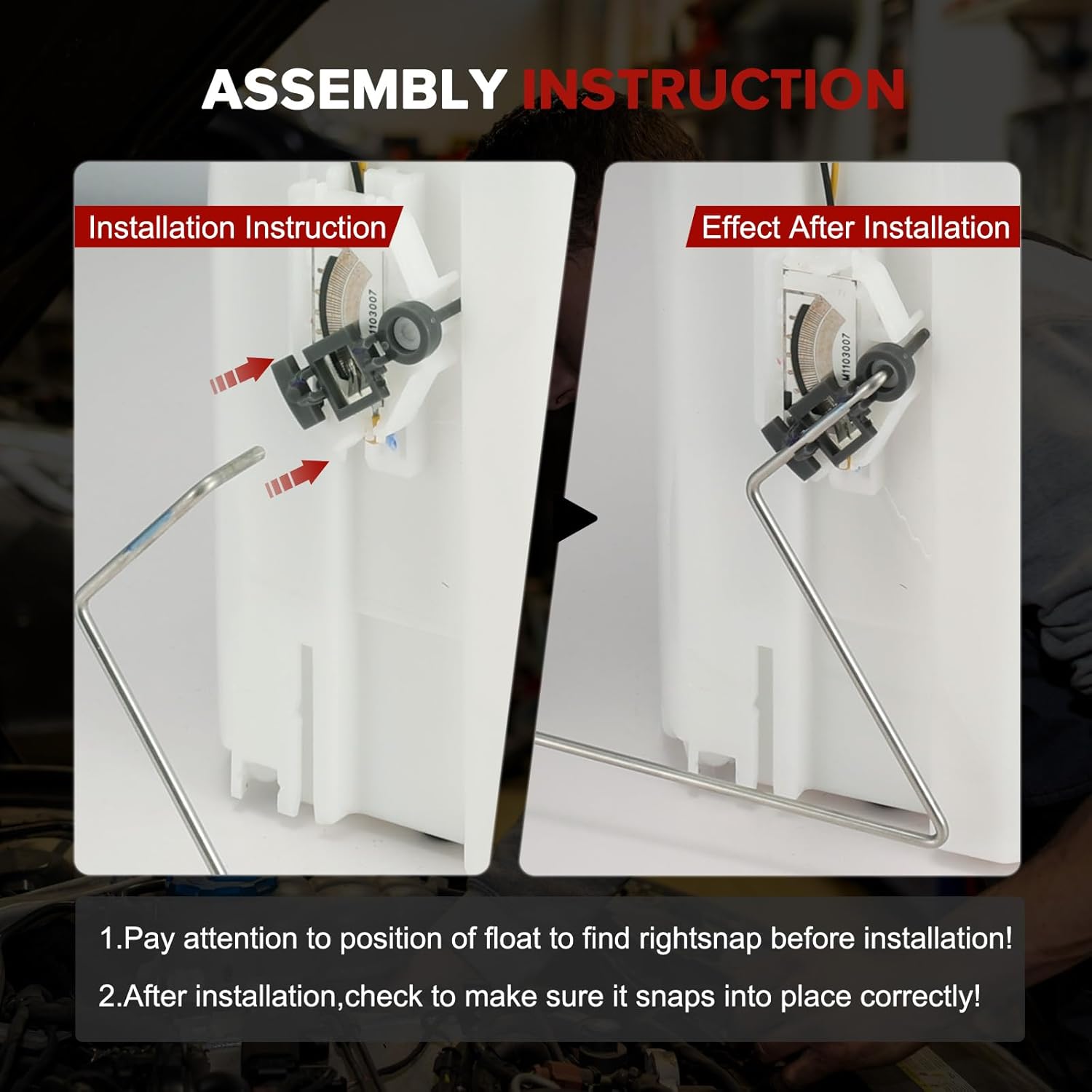 E8656M Electric Fuel Pump Module Assembly Sending Unit Compatible with 2004-2008 Acura TSX,2003-2007 Honda Accord,2.4L L4 Replaces# FG0913 SP8002M 2202-425077