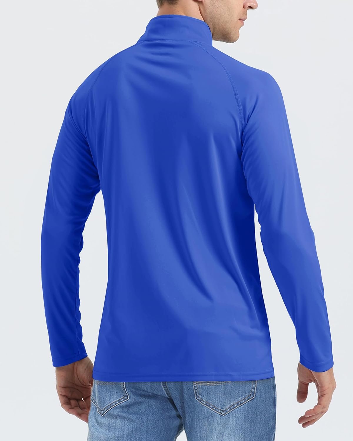Boladeci Men's UPF 50+ Sun Shirts 1/4 Zip Long Sleeve SPF UV Protection Lightweight Quick Dry Quarter Zip Golf Shirts - Image 4