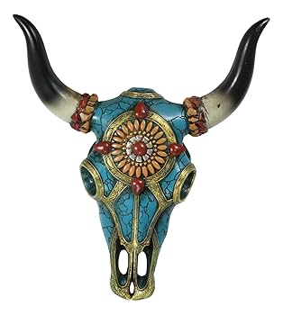 ☆バッファロースカル バイソン壁掛け Amazon.co.jp: Western Bull Skull 壁装飾 - 高さ13.6インチ
