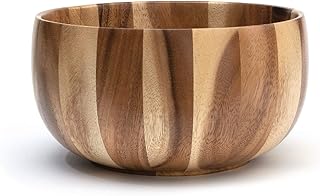 Lipper International 1269 Acacia Sunburst Bowl, Salad-for-Two, 9", Single Bowl
