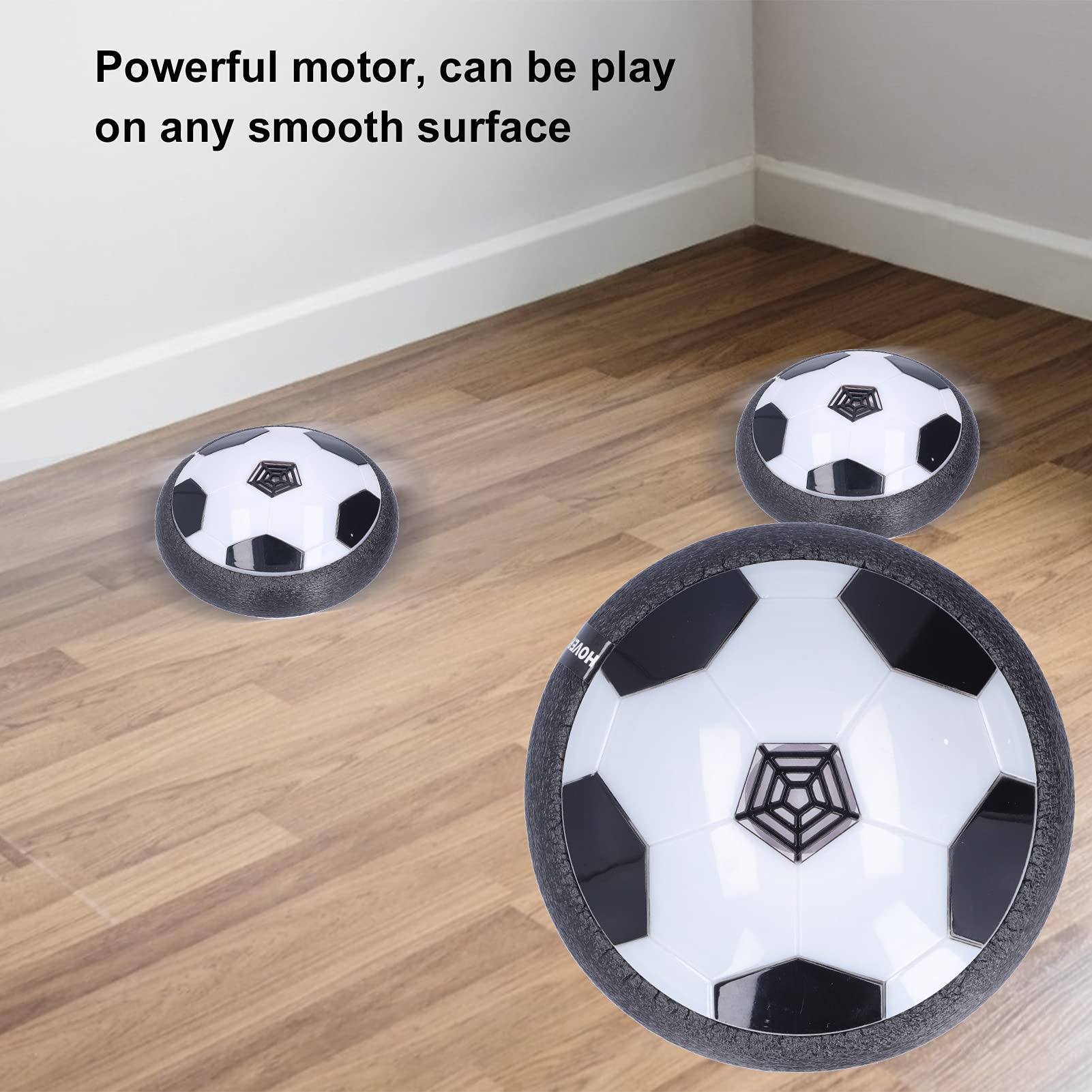 Balón De Fútbol Flotante LED Para Niños – Con Luces Multicolores Y Parachoques Suave – Juguete De Interior De 18 X 6.5 Cm – Pilas AA (no Incluidas)