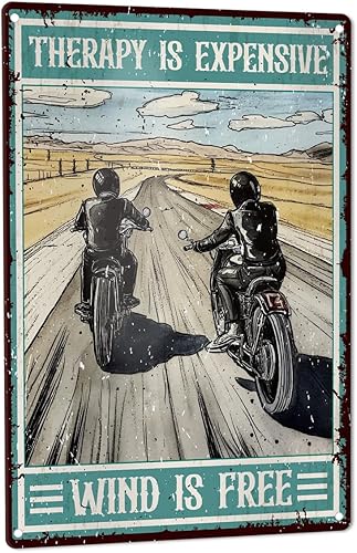 Divertido letrero de pared de garaje de motocicleta, decoración de pared de motocicleta para el hogar, bicicleta, garaje, tienda, hombre, cueva,