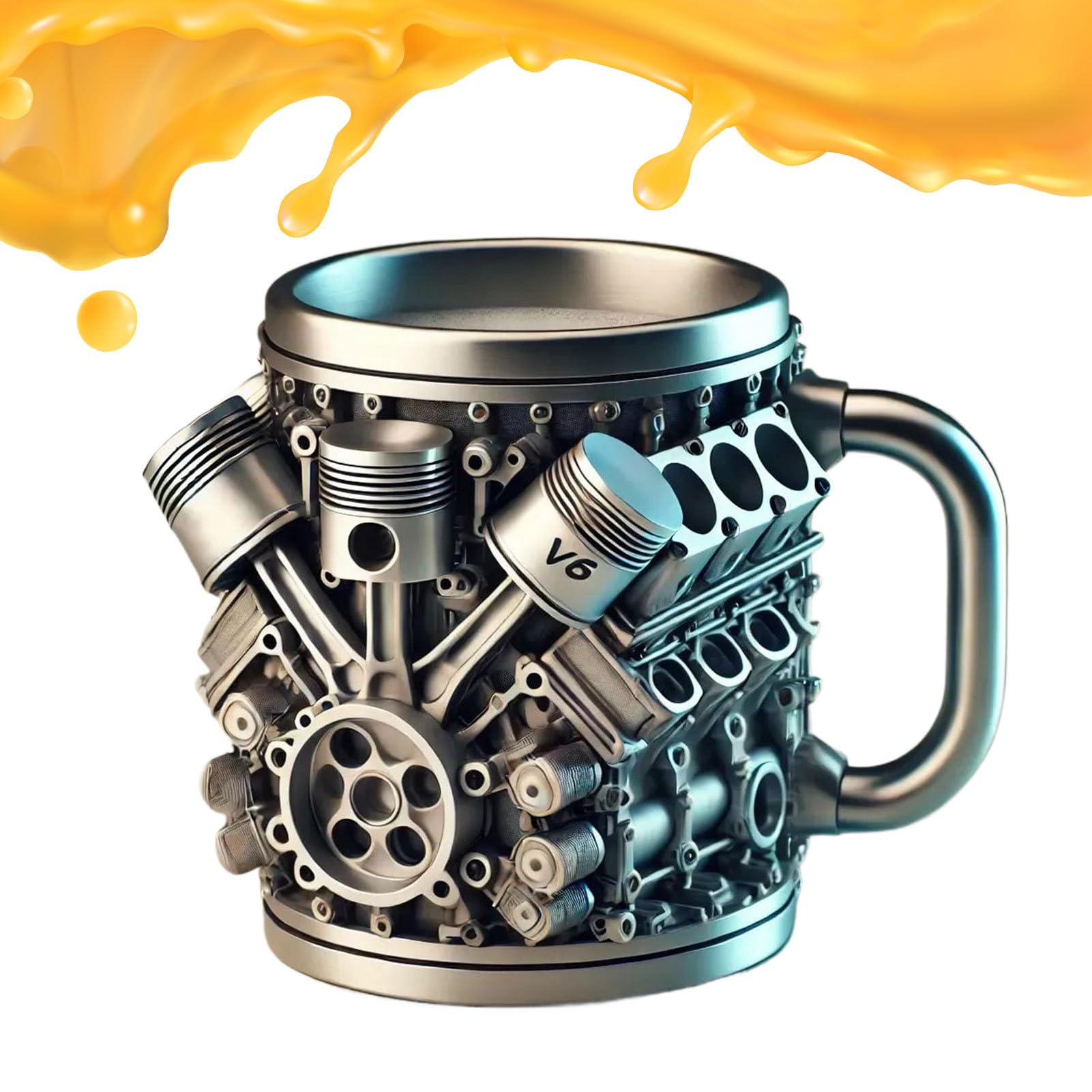 Design industriel élégant pour ce mug en acier inoxydable de qualité supérieure