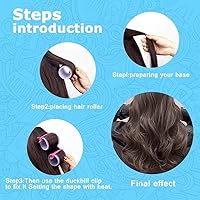 Vista 4 de Sungenol - Juego de rodillos de pelo de autoagarre, 18 piezas, rodillos de pelo con pinzas de rodillo y peine, rizadores de peluquería de salón