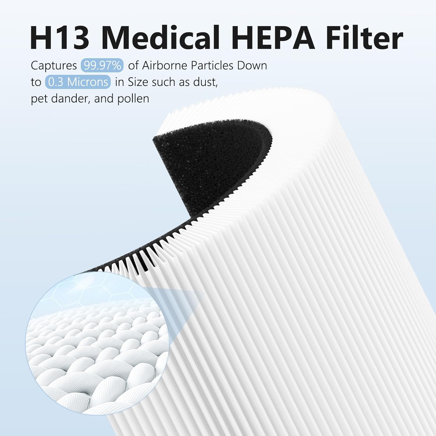 4 Packs 511i Max Replacement Filter Compatible with Blue Pure 511i Max Air Cleaner Purifier Small Room - Wifi, for Blue Pure F5MAX, 2-in-1 Premium Filter & Activated Carbon Filters