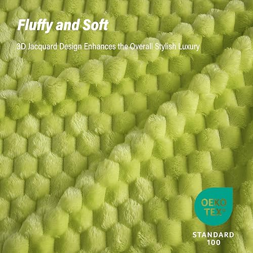 Miniatura 4 de BNuitland Manta de franela verde fruta (50 x 40 pulgadas), forro polar de 300 GSM, acogedora, cálida, suave, ligera, para bebés y mascotas, adecuada