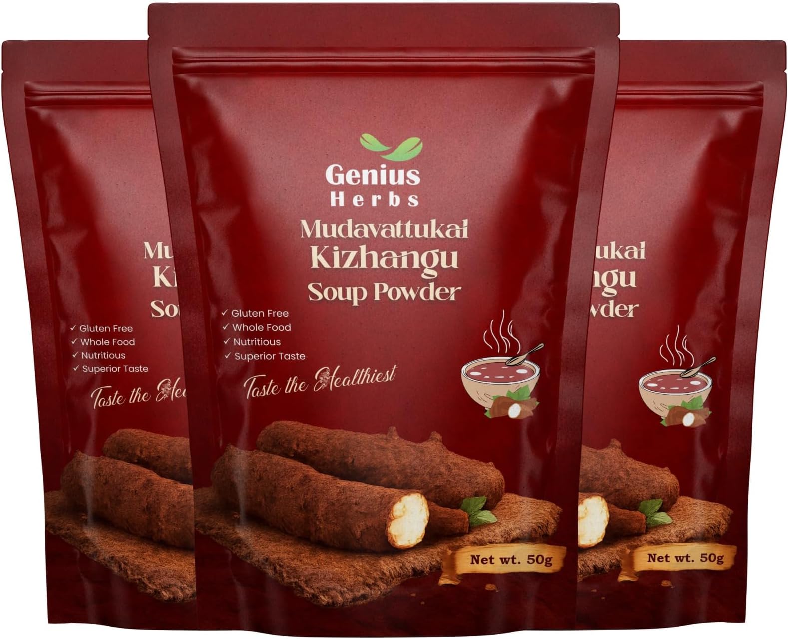 Mudavattukkal Kizhangu Soup powder | Veg Goat Leg Soup | Tasty Pre Mix Powder - 50g for Healthy Joints, Strenthen Bones Pack of 3
