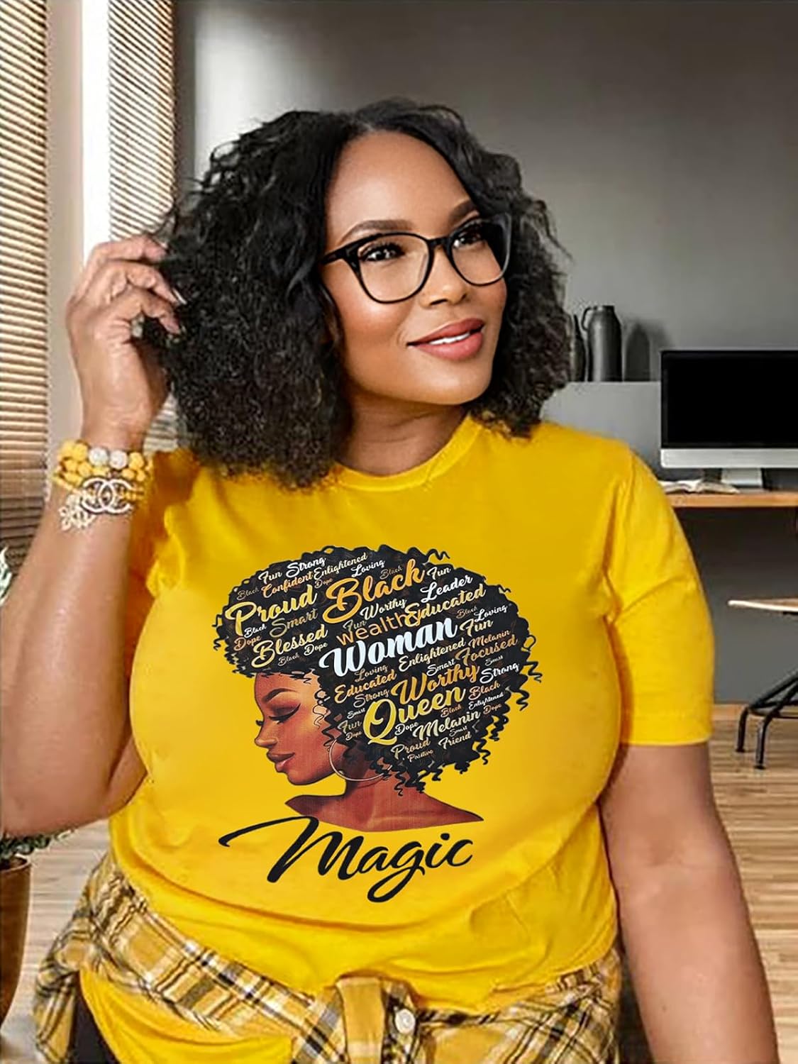 Women Black History T Shirts Afro American Culture Awareness Shirt Vintage Natural Hair Melanin Tee Tops - Image 6