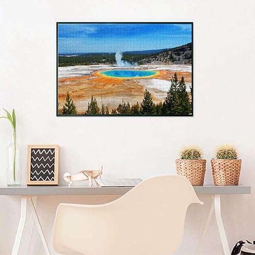 Miniatura 7 de Grand Prismatic Springs in Yellowstone National Park - Rompecabezas de 1000 piezas para adultos, rompecabezas de suelo, juegos educativos divertidos