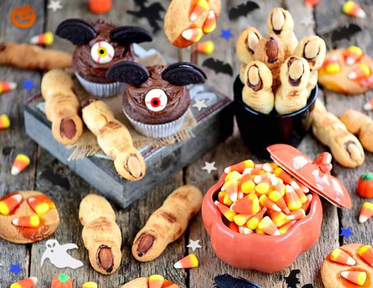 Halloween Party Confetti Mix | Pumpkin Cat Witch Bat Design | Table Decorations For Halloween