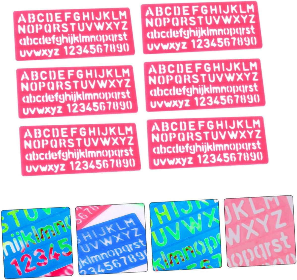 32pcs Creative Alphabetic Stencil for Boys and Girls Transparent Drawing Templates for Craft Projects Lightweight and Tools Random Colors