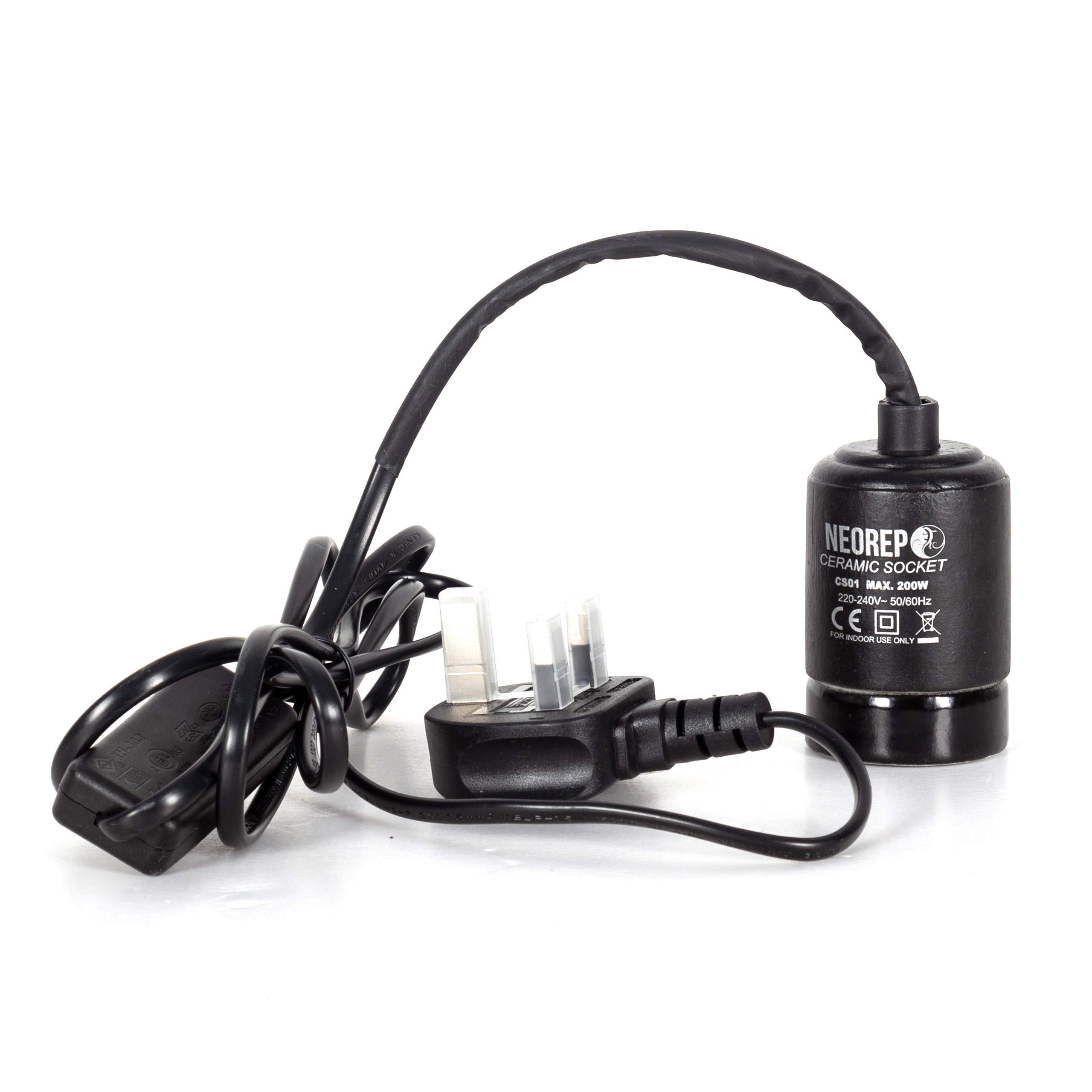 Ceramic Socket Bulb Lamp Holder ES27 Screw Type 1.8m Long 200w Max NEOREP