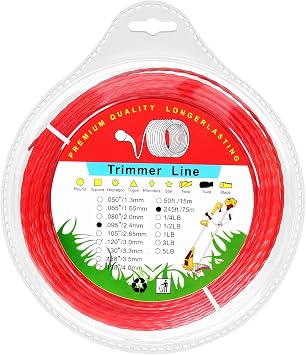 Trimmer Line 49-16-2713 for Milwau-kee Weed Eater String 2725-20 | Fits Most Gas & Standard Trimmer Heads Waukee Weed Eater String -.095in X 250FT