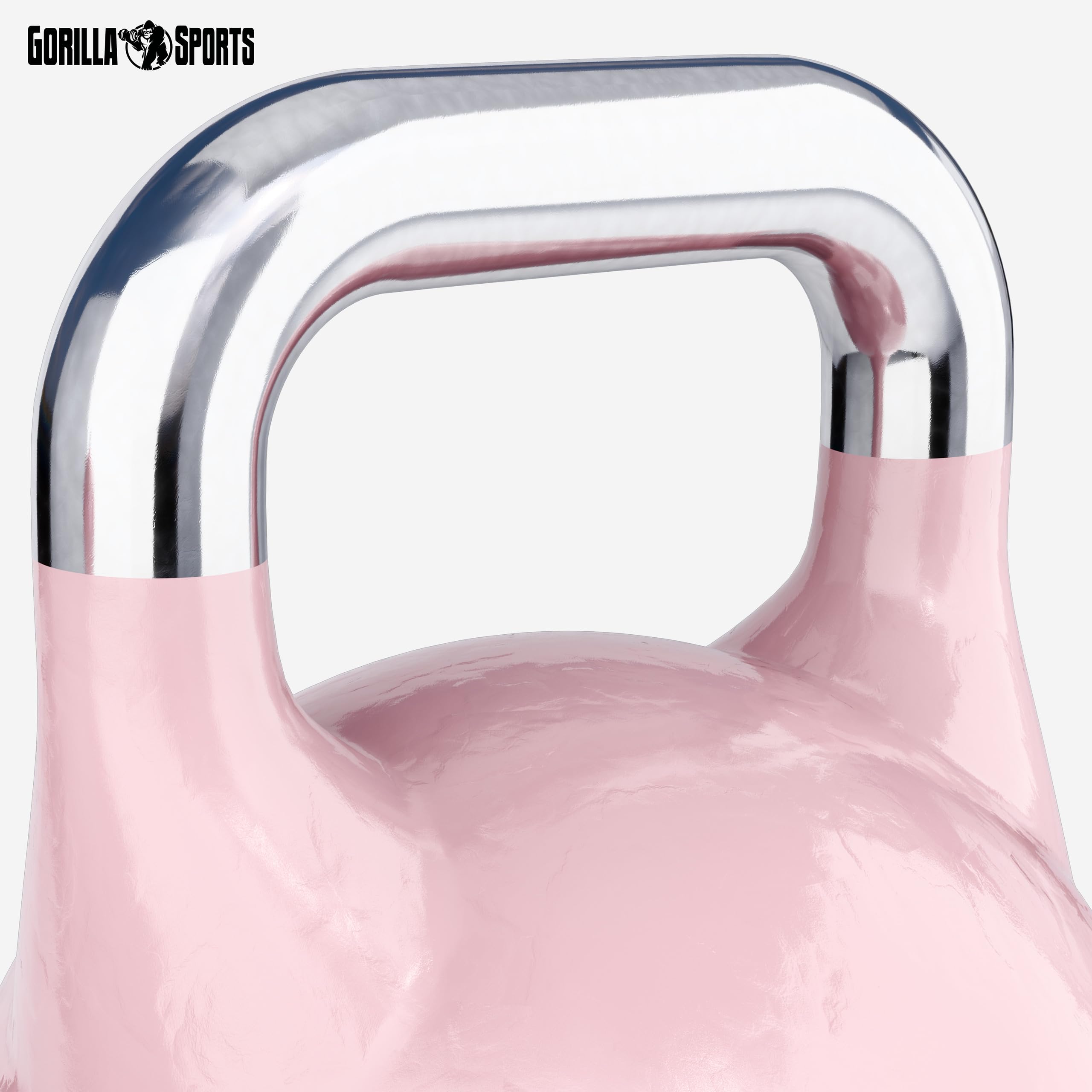 GORILLA SPORTS® Kettlebell Competition - Gewicht 8 kg bis 40 kg, Bodenschonende, aus Massivstahlguss, in 9 Farben - Wettkampf Kugelhantel, Schwunghantel, Kugelgewichte, für Fitness, Krafttraining, Gym