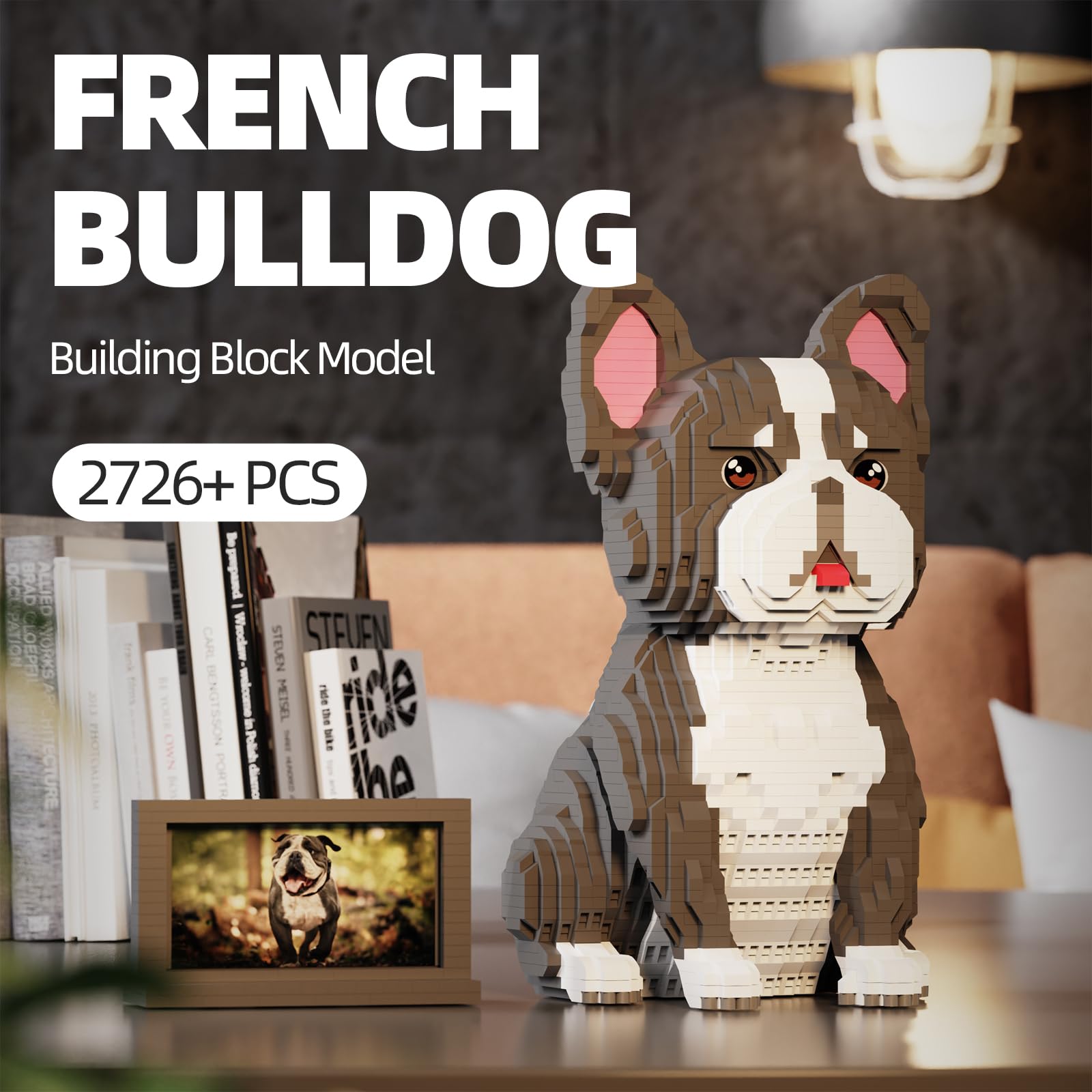 HJPLPXH Animal Dog Model Pet French Bulldog Micro Building Blocks Set including Secret Hidden Storage Box Inside,Ideal Toy for Dog Lovers Kids & Adults - Image 2