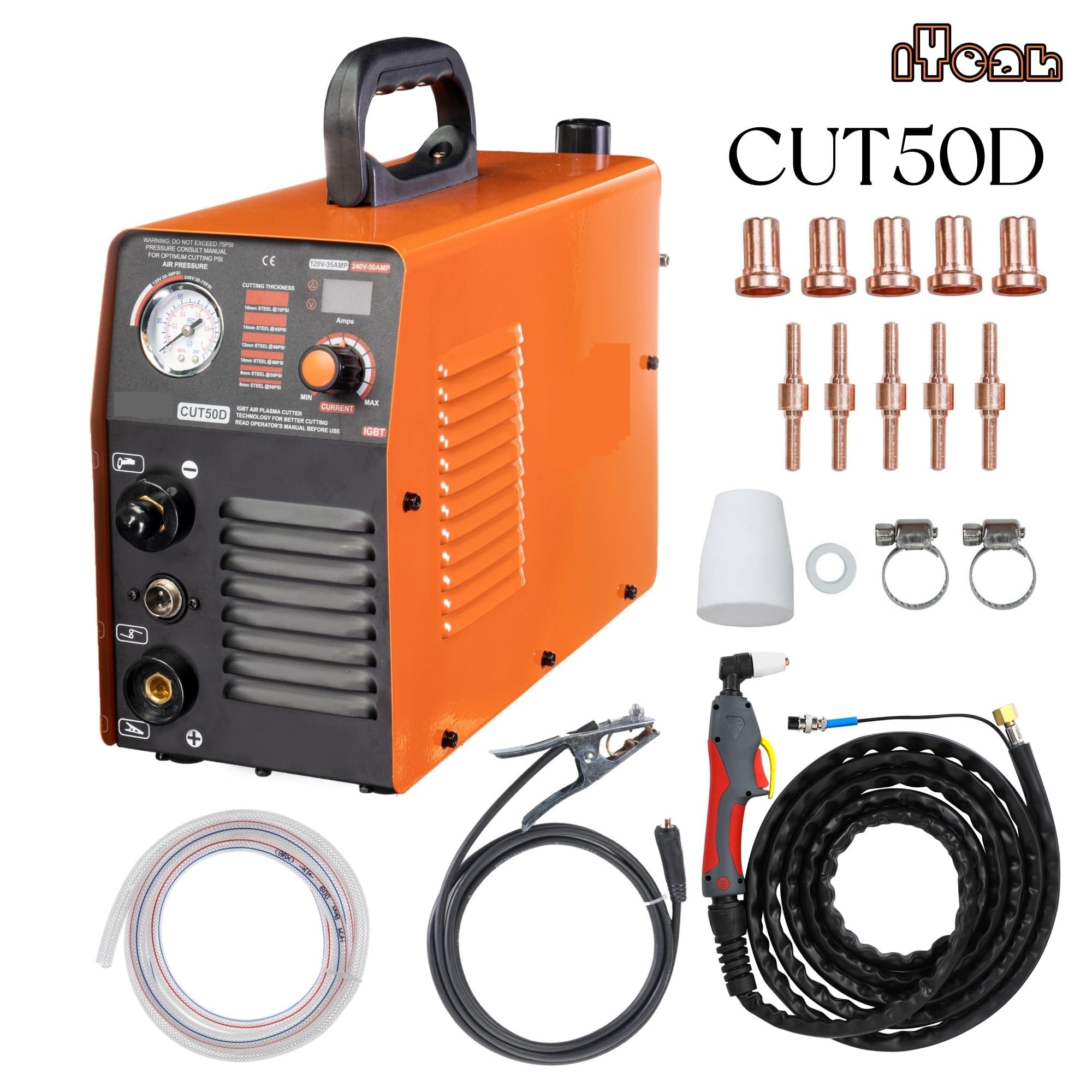 Przecinarka plazmowa CNC Klasyczna przecinarka plazmowa IGBT CUT50X CUT50D Podwójne napięcie 110/220 50A Maszyna do cięcia Maksymalna grubość 16 mm