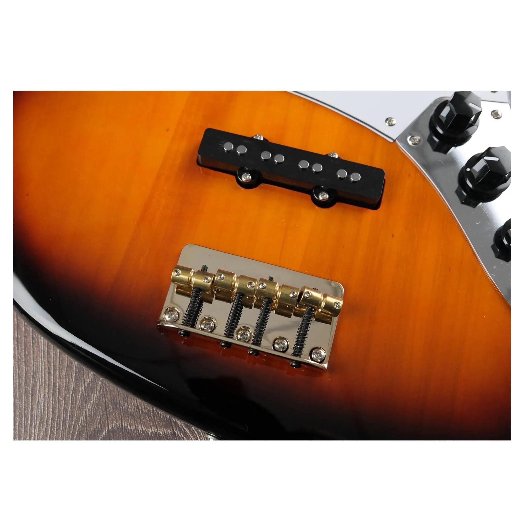 Sillín De Latón Para Puente De Bajo Accesorios Para Instrumentos De 4 Cuerdas | Puente de guitarra(Gold)