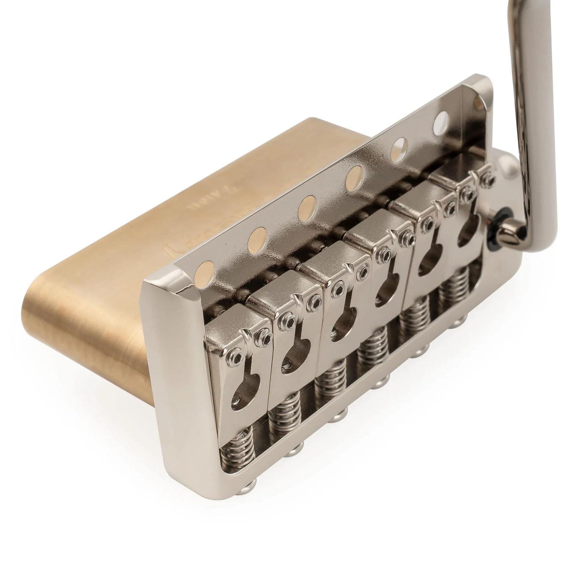 Mostek Gitarowy Gitara Elektryczna 52,5 Mm W Całości Z Litego Mosiądzu 6 Śrubowy Mostek Tremolo Częściami Zamiennymi Bloku(Nickel)