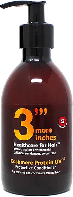 3'''More Inches Cashmere Protein UV Protective Conditioner 250ml - Restoring & Strengthening Conditioner - Colour Protective- Silicone Free - With Protein Amino Acids - Hair Care by Michael Van Clarke