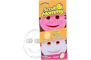 Scrub Mommy Sponge System: 6 Scrub Mommy Sponges and 1 Daddy Caddy