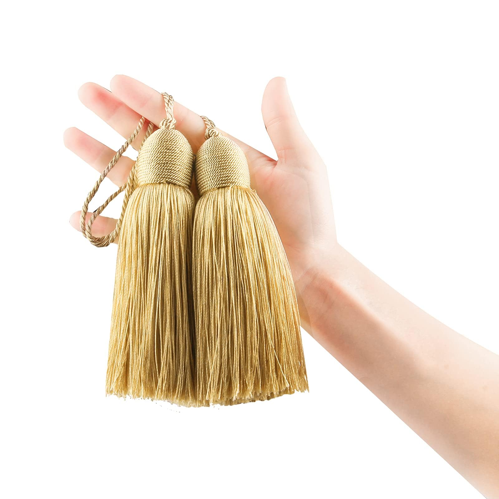 4 Nappe In Poliestere Colorate Per Portachiavi E Fai Da Te - Colore Oro, 24cm - Foto 3