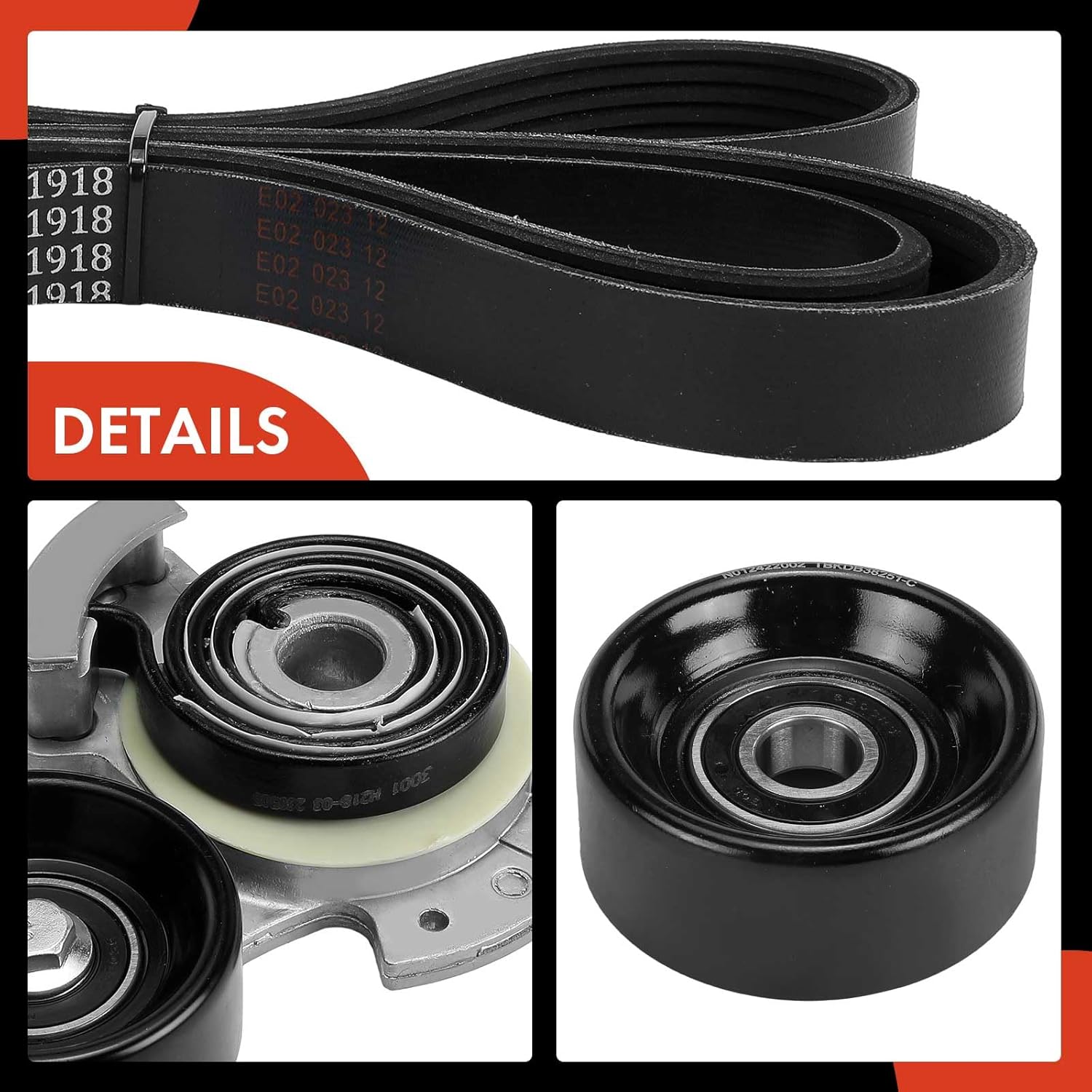A-Premium Engine Serpentine Belt Drive Kit Compatible with Lincoln Continental 1995-2002 - 4.6L