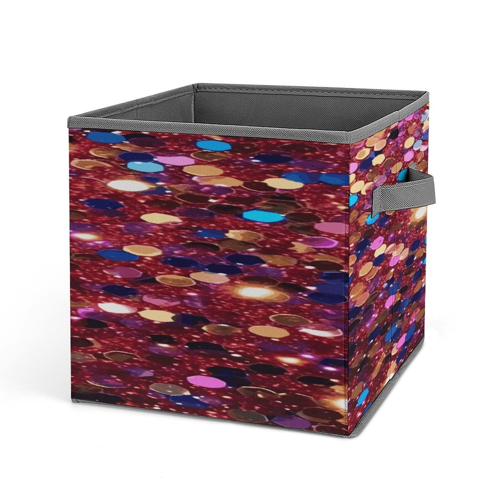 Fekiloot Style Glitter Pattern Storage Bins Storage Baskets
