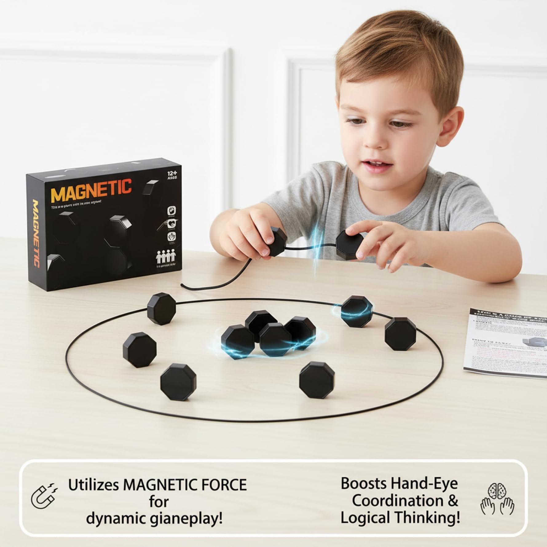 Jeu Magnétique Stratégique | Jeu de Réflexion Amusant pour Enfants & Famille