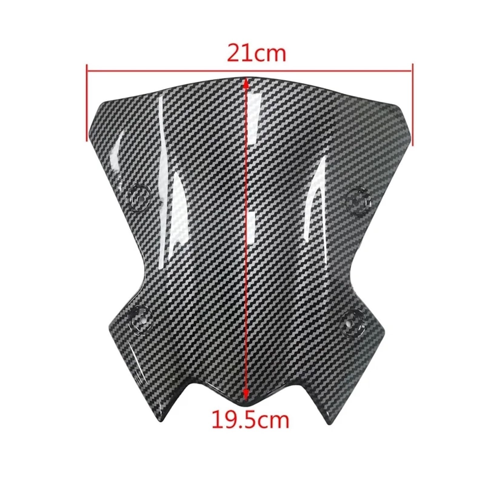 Deflektor motocykla Do Motocykla Kawasaki Z900 2020-2022 2023 Szyba Przednia Szyba Przednia Czarna/Wygląd Włókna Węglowego Uchwyt Ekranu Akcesoria Osłona przeciwsłoneczna(Carbon Fiber Look)