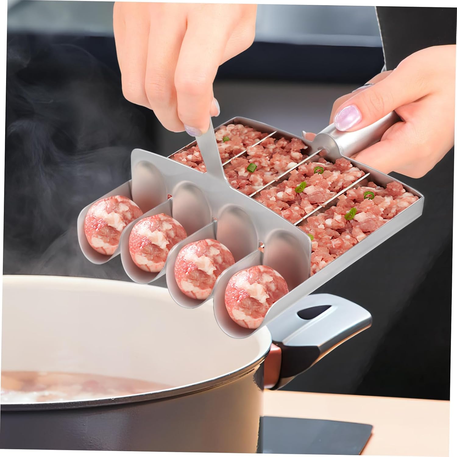 Manual Meatball Shaper Meatball Molding Round Beef Ball Making Tool for Kitchen