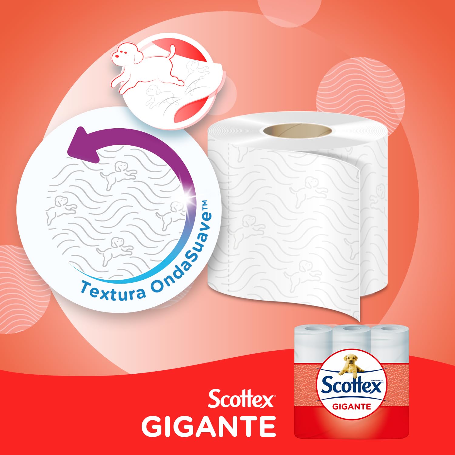 Scottex Gigante Papel Higiénico Seco 18 rollos