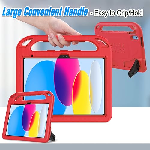 Miniatura 9 de LTROP Funda infantil para iPad de 10 generación 2022 de 109 pulgadas funda para iPad de 10 generación protector de pantalla integrado Funda a prueba